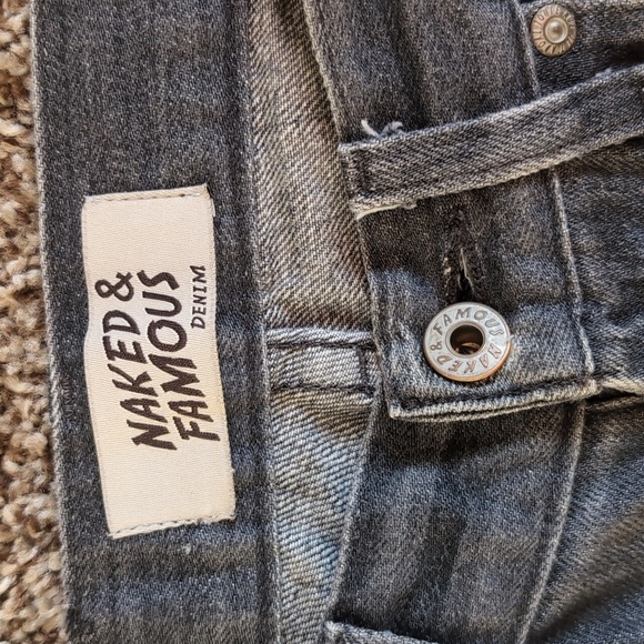 Naked & Famous Denim Super Skinny Charcoal Men's Jeans Size 29 - Picture 3 of 16